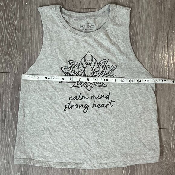 🌸 Miken Flow - Calm Mind, Strong Heart Lotus Tank Top – Size M - Picture 2 of 7
